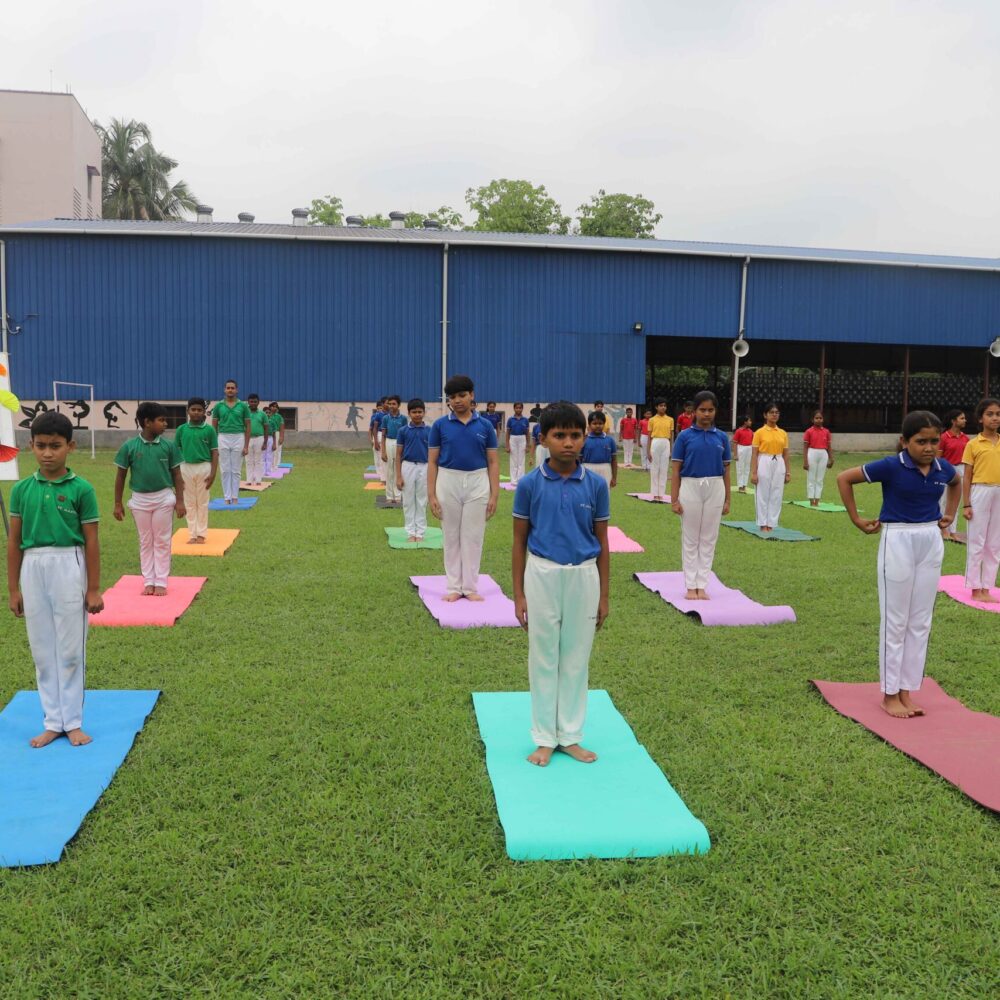 yoga day hostel students 1