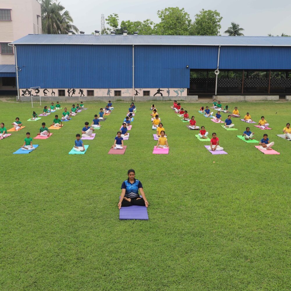 yoga day hostel students 2