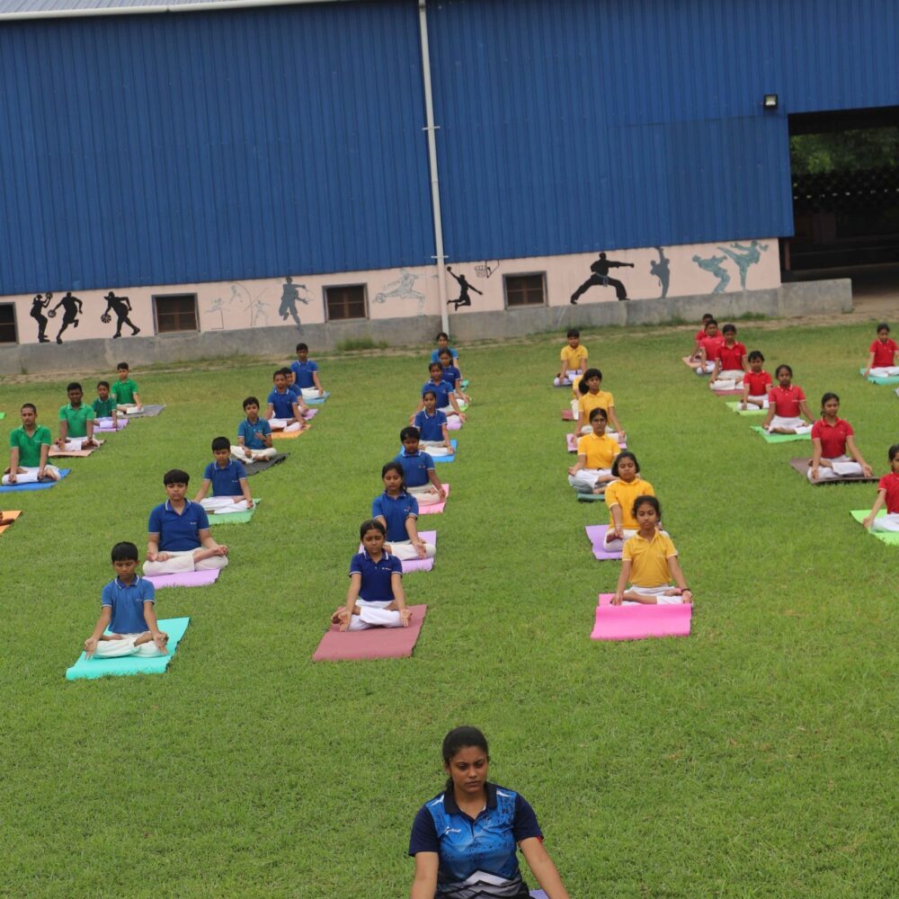 yoga day hostel students 3