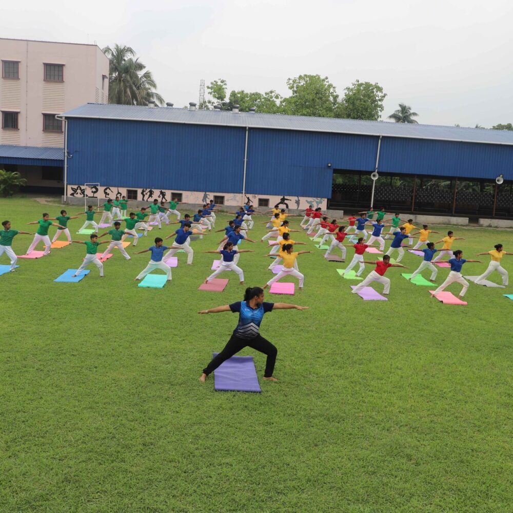 yoga day hostel students 5