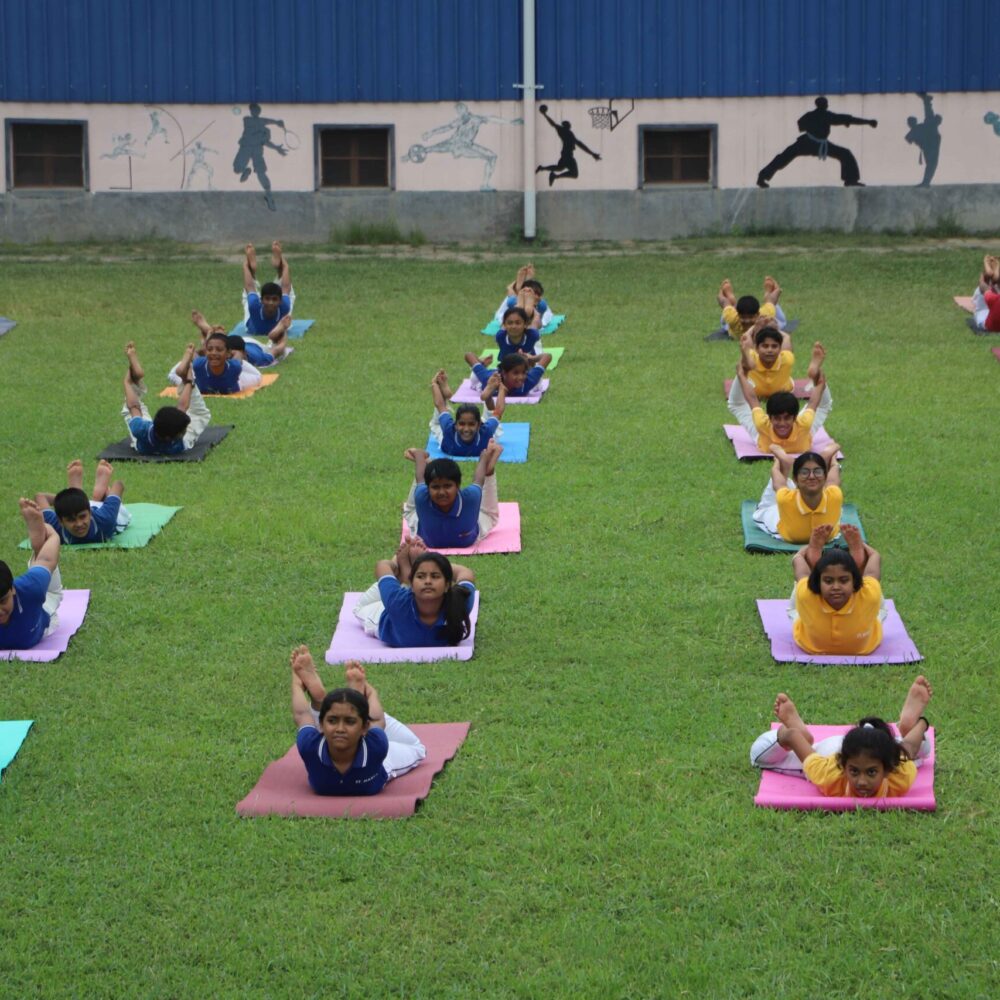 yoga day hostel students 6