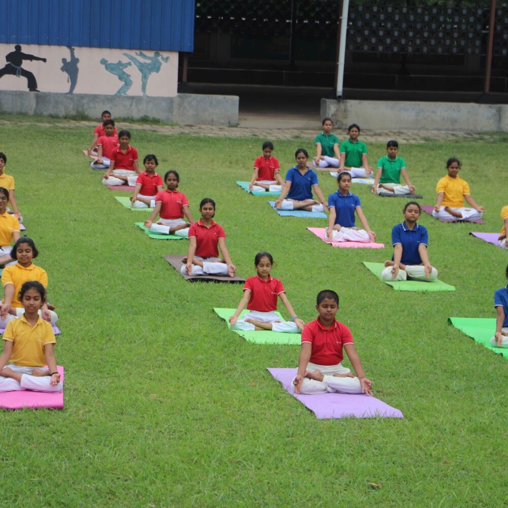 yoga day hostel students 7