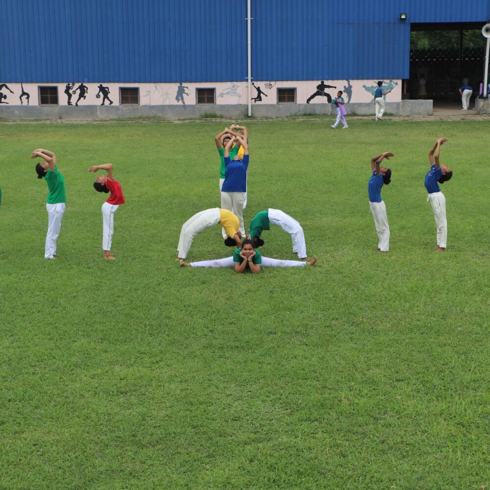 yoga day hostel students 8